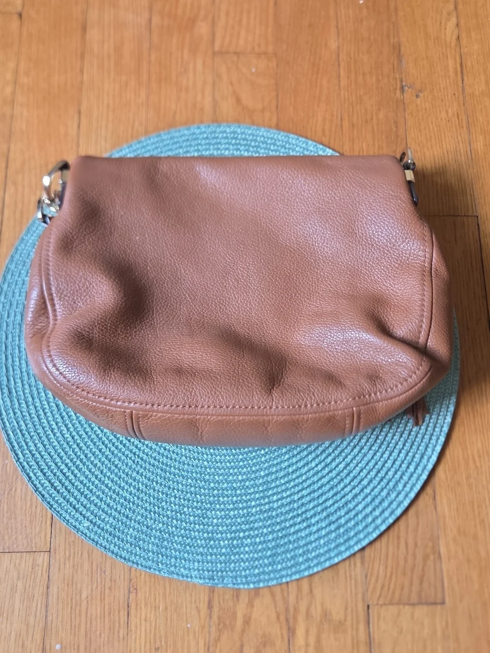 Michael Kors Tan Leather Shoulder Bag with Tassel
